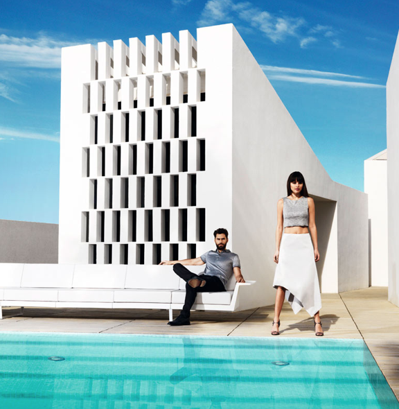 Canapea exterior premium Delta, 5 locuri 432x88x72 cm, rasina de polietilena, structura aluminiu, 76012F - Vondom [4]