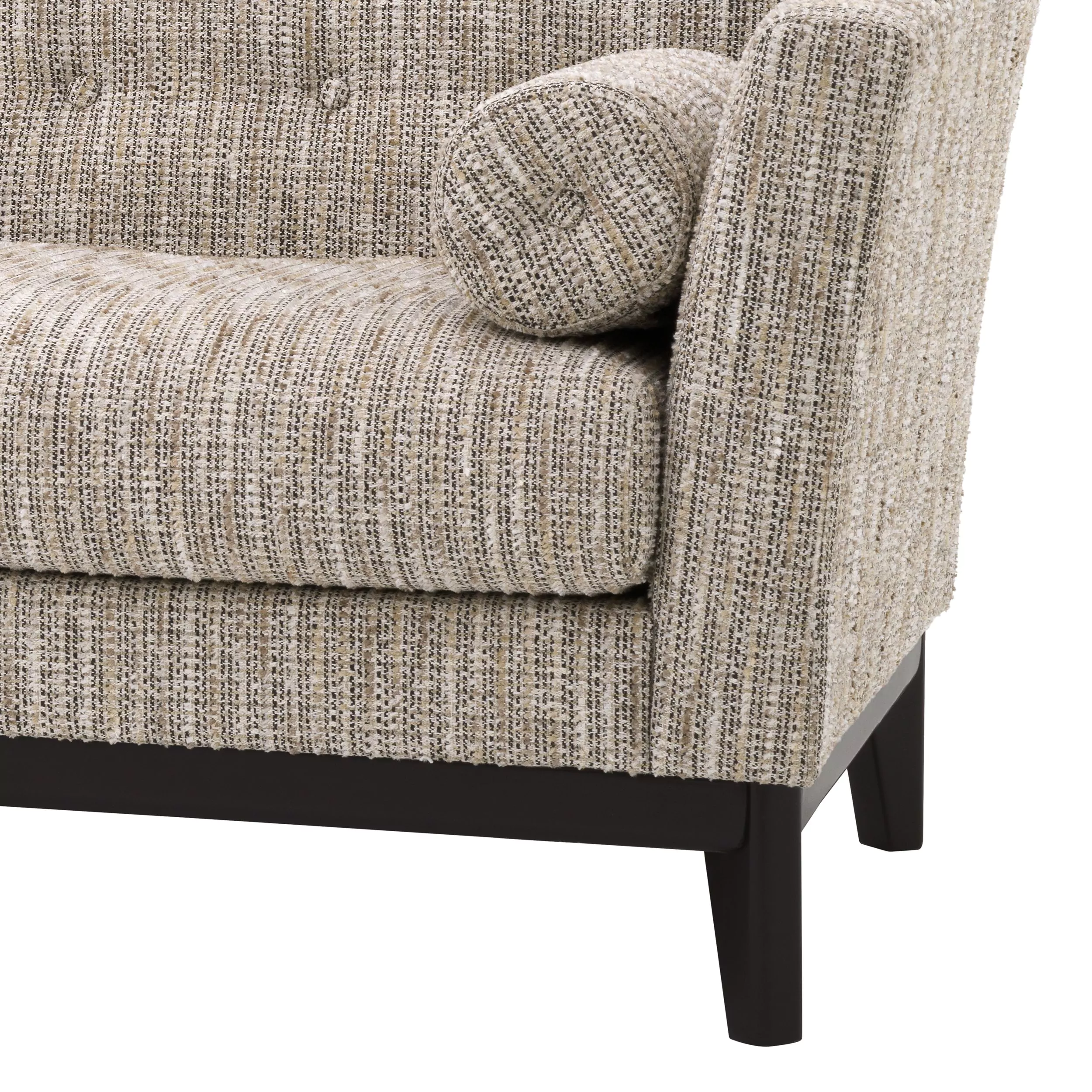 Canapea Flux, Bej 239x90xh78,5cm, baza neagra, cu lemn de pin si arcuri metalice | Eichholtz - 115246 [5]