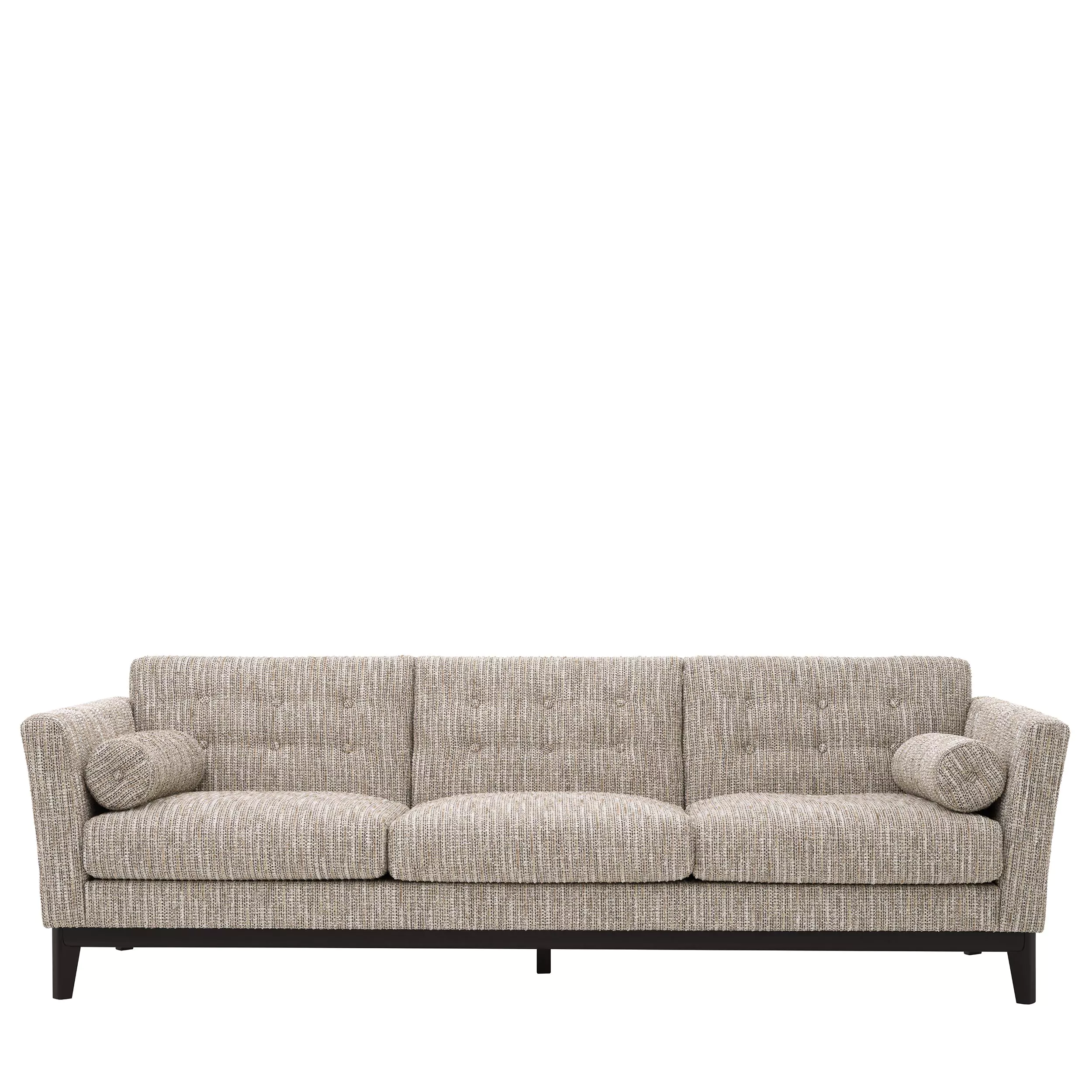 Canapea Flux, Bej 239x90xh78,5cm, baza neagra, cu lemn de pin si arcuri metalice | Eichholtz - 115246 [2]