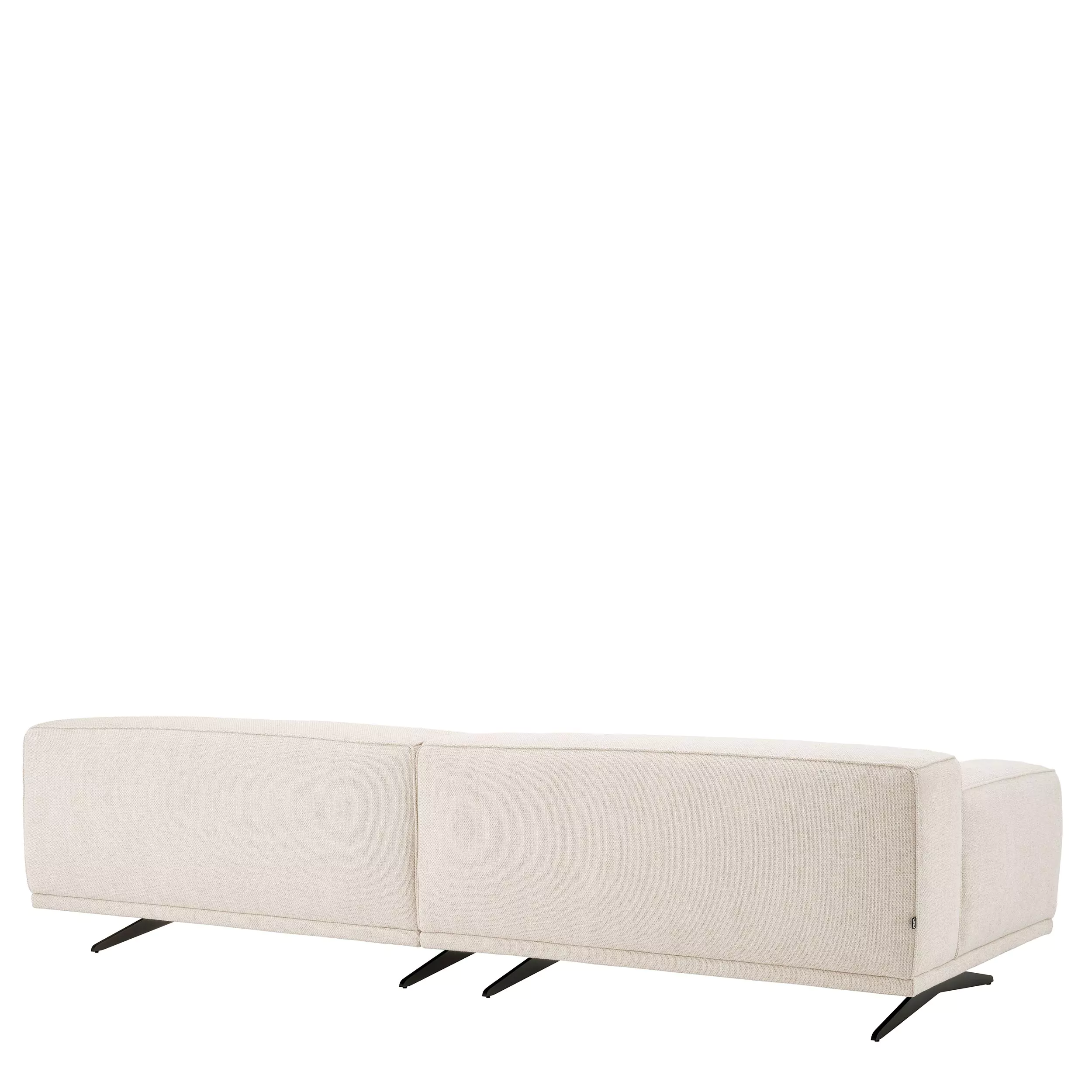 Canapea Grasso, Crem 284x114 cm, picioare neagre, cu lemn de pin si arcuri metalice | Eichholtz - 115134 [3]