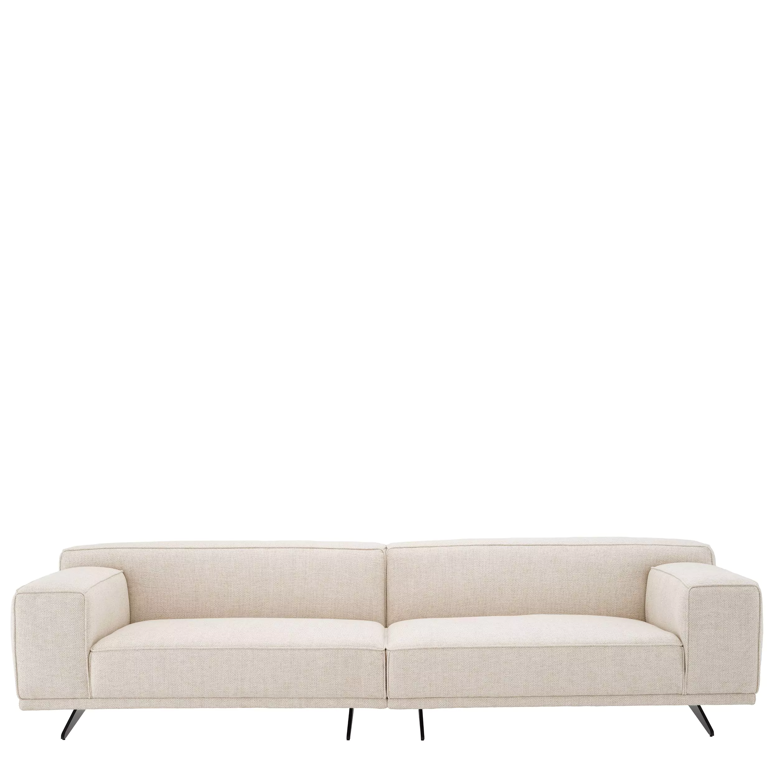 Canapea Grasso, Crem 284x114 cm, picioare neagre, cu lemn de pin si arcuri metalice | Eichholtz - 115134 [2]