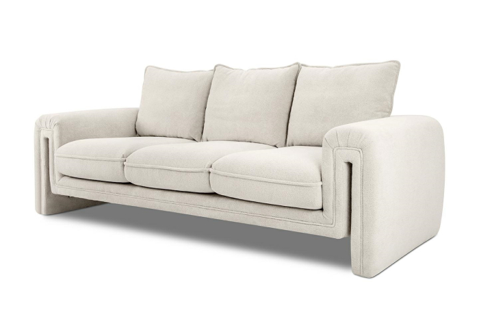 Canapea Kelly 230x86x90 cm, Țesătură Șenilă Bej - King Home [2]