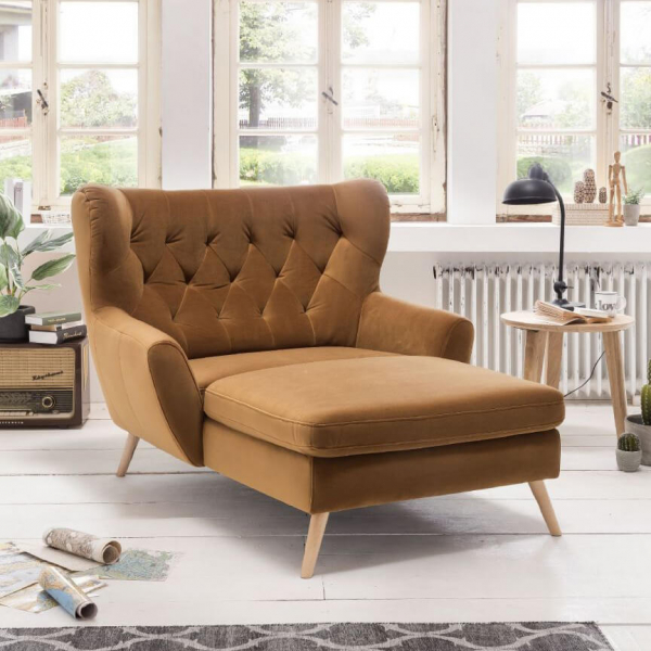 Canapea lounger Voss 120 cm, tapiterie personalizabila , VOSS LOVE SEAT 0 - Gala Collezione [4]