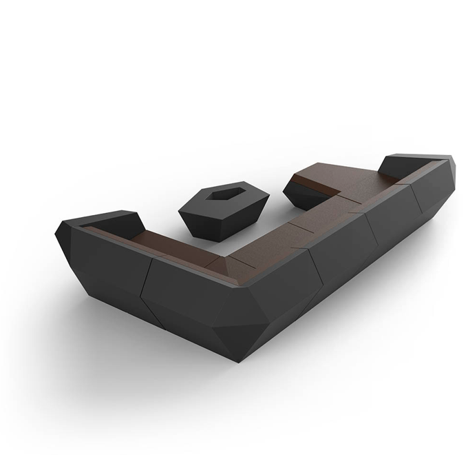 Canapea modulara premium Faz pentru exterior, 401x221 cm, FAZ MODULAR - Vondom [2]