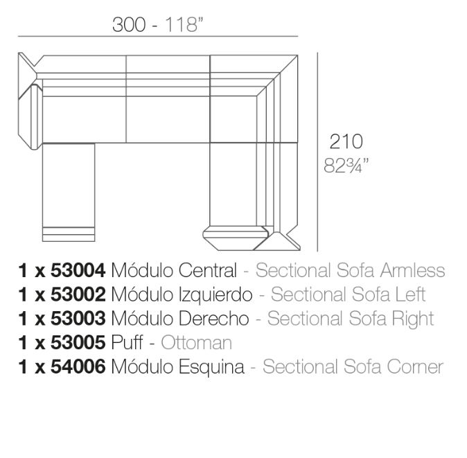 Canapea modulara premium Rest pentru exterior, 390X210 cm, REST MODULAR - Vondom [7]