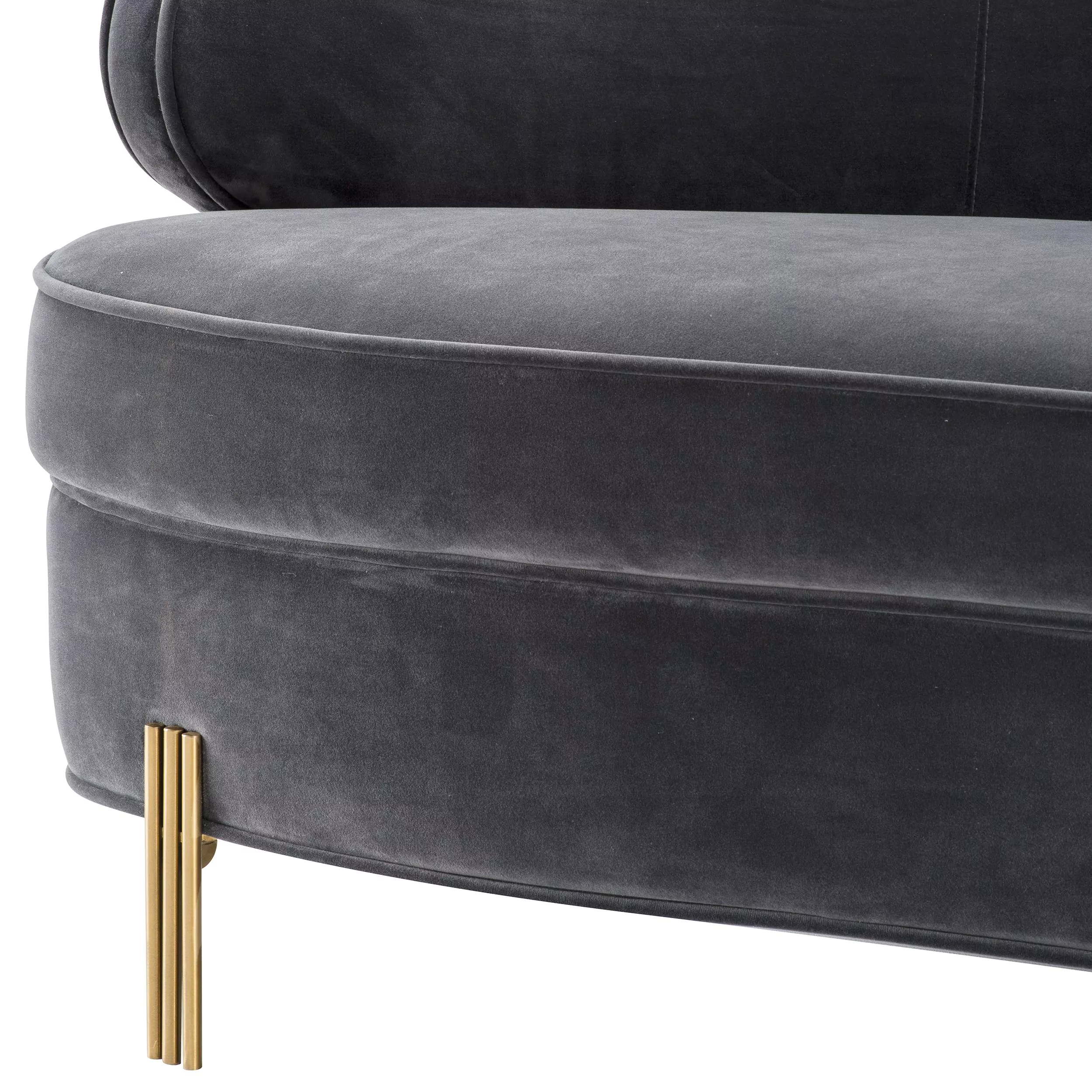 Canapea Pierson, Gri/ Roz 230x103xh78 cm, picioare aurii, cu lemn de pin si arcuri metalice | Eichholtz - 113405 [10]