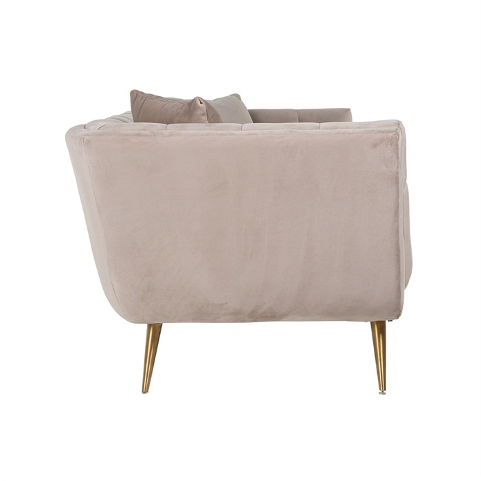 Canapea premium catifea negru/bej design modern Loki, picioare aurii din otel inoxidabil, 230 cm, S5126 ANTRACIET VELVET - Richmond Interiors [11]