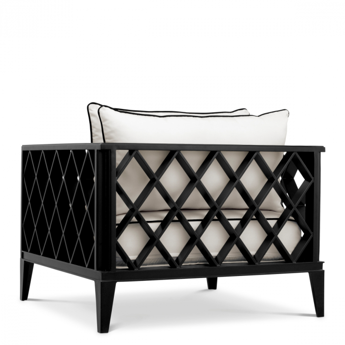   Scaun exterior Ocean Club din pânză sunbrella neagră 113621 EICHHOLTZ [4]