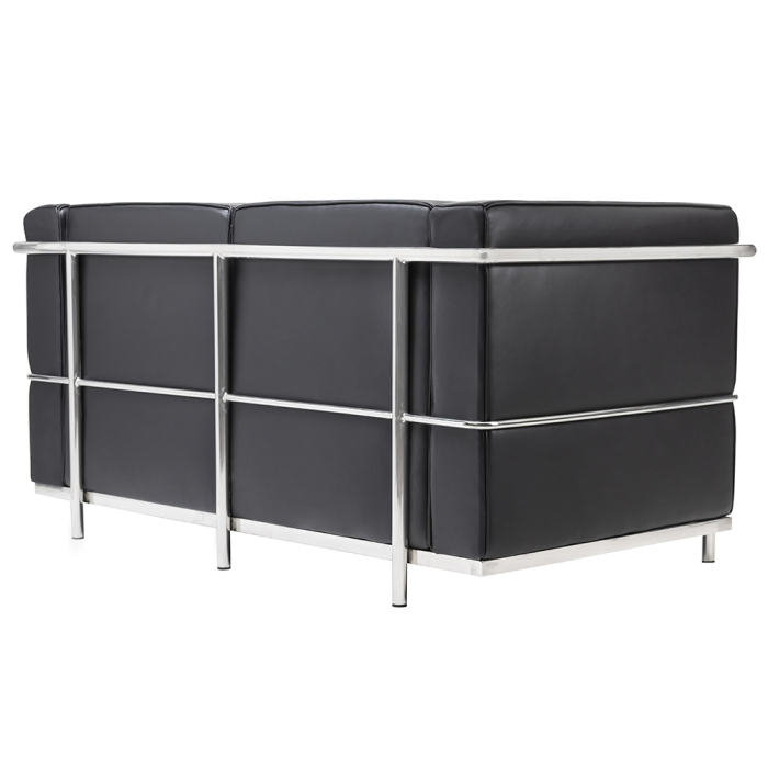 Canapea Soft Lc2 130x70x70 cm, Piele Naturală Italiană Negru - King Home [7]