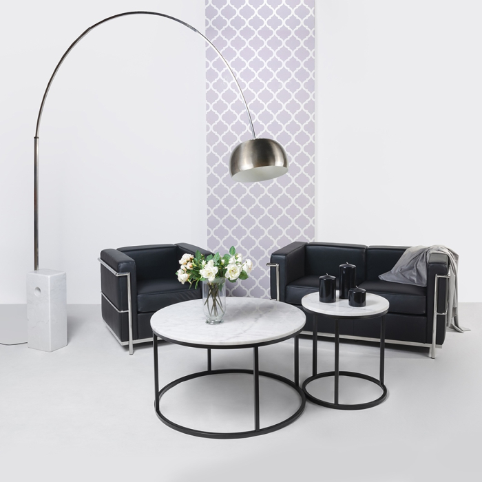 Canapea Soft Lc2 130x70x70 cm, Piele Naturală Italiană Negru - King Home [3]