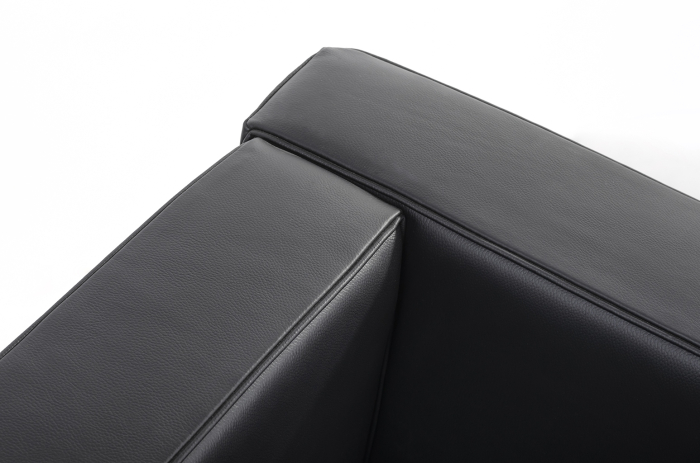Canapea Soft Lc2 180x70x70 cm, Metal Negru - King Home [3]