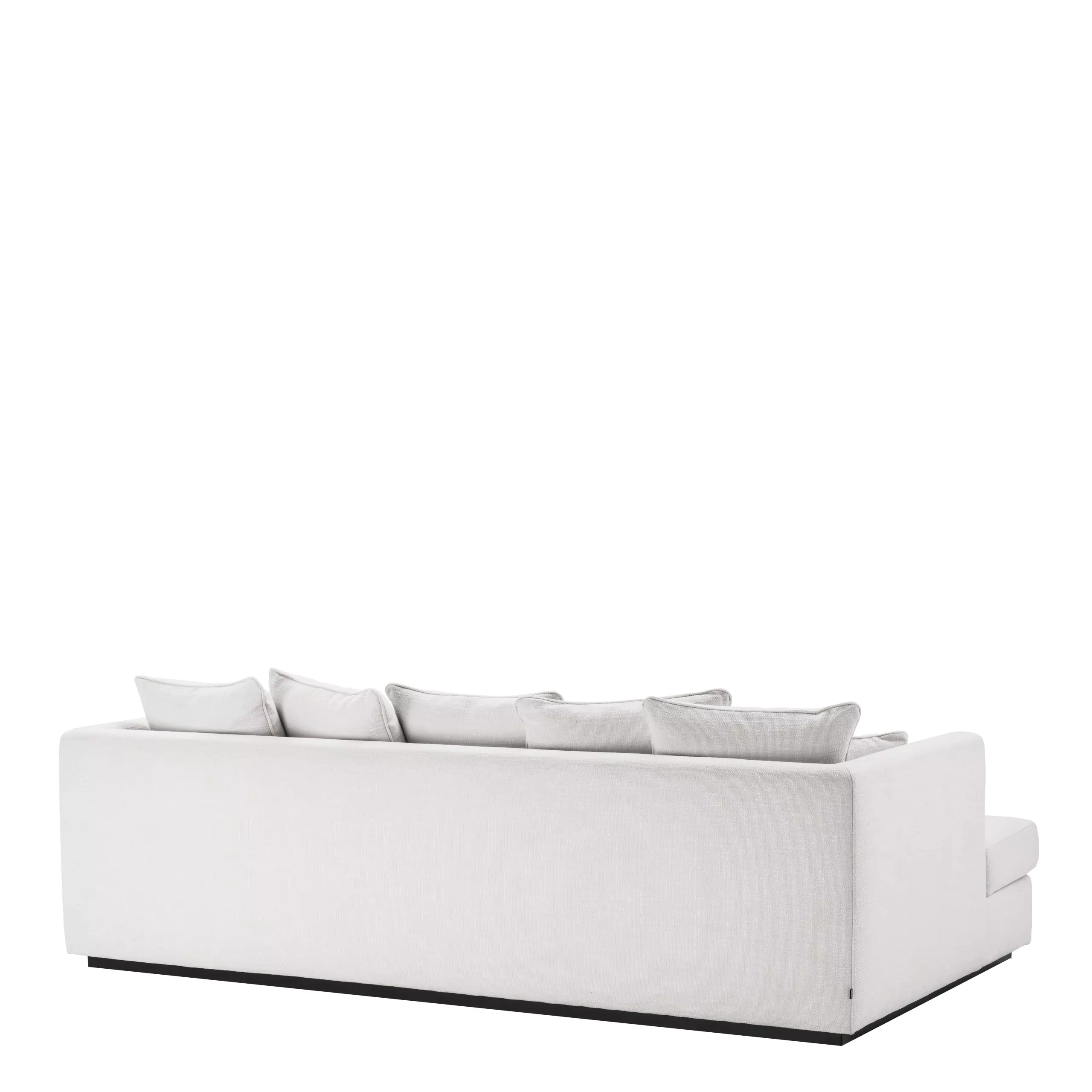 Canapea Taylor Lounge, Alb 265x151 cm, baza neagra, cu lemn de pin si arcuri metalice | Eichholtz - 113362 [3]