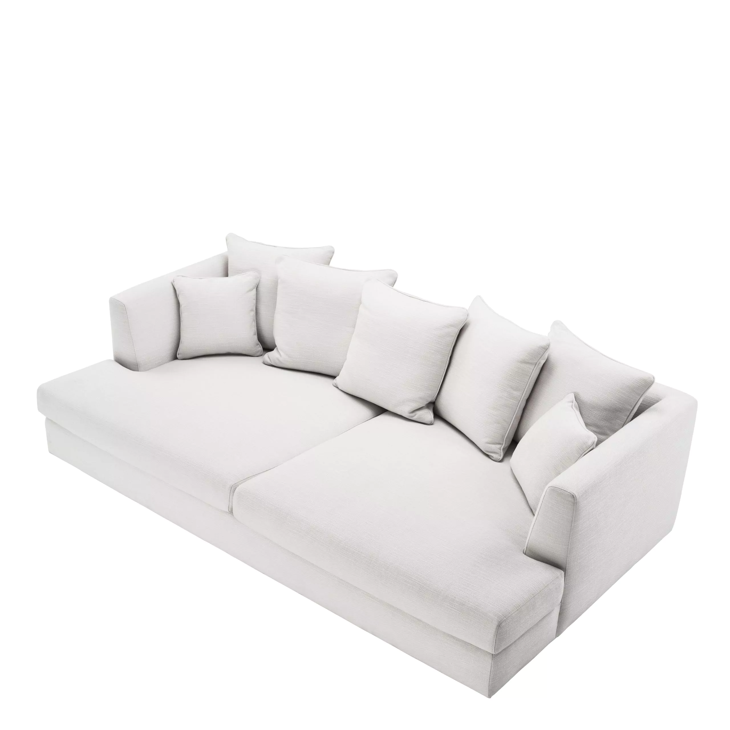 Canapea Taylor Lounge, Alb 265x151 cm, baza neagra, cu lemn de pin si arcuri metalice | Eichholtz - 113362 [5]