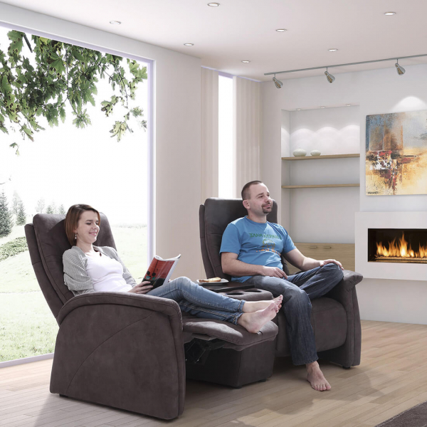 Canapea Tivoli 205 cm cu bar si functie recliner, tapiterie personalizabila , TIVOLI COMB A1 - Gala Collezione [2]