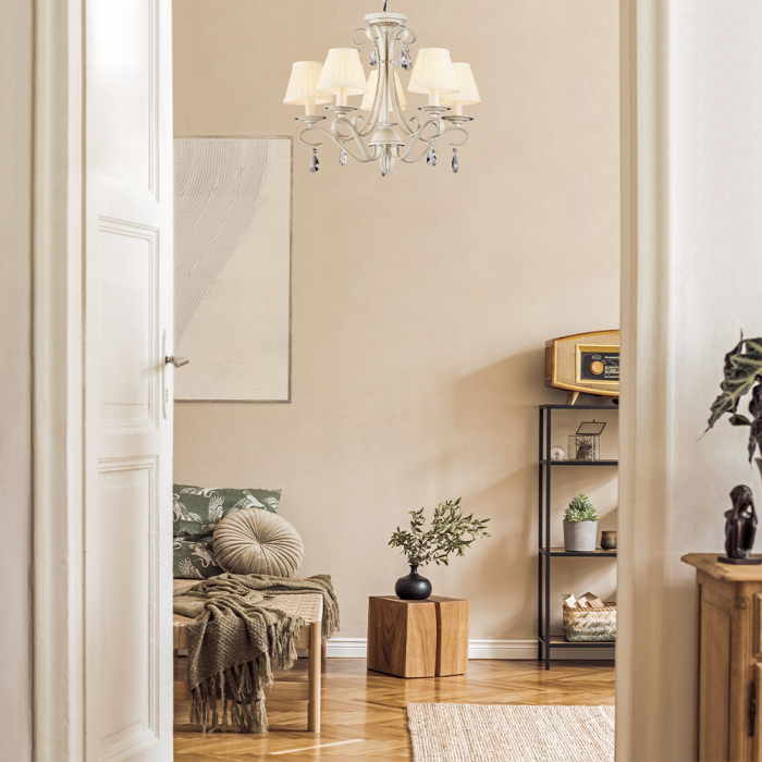 Candelabru Brionia ARM172-05-G, 5xE14, bej+alb, IP20, Maytoni [2]