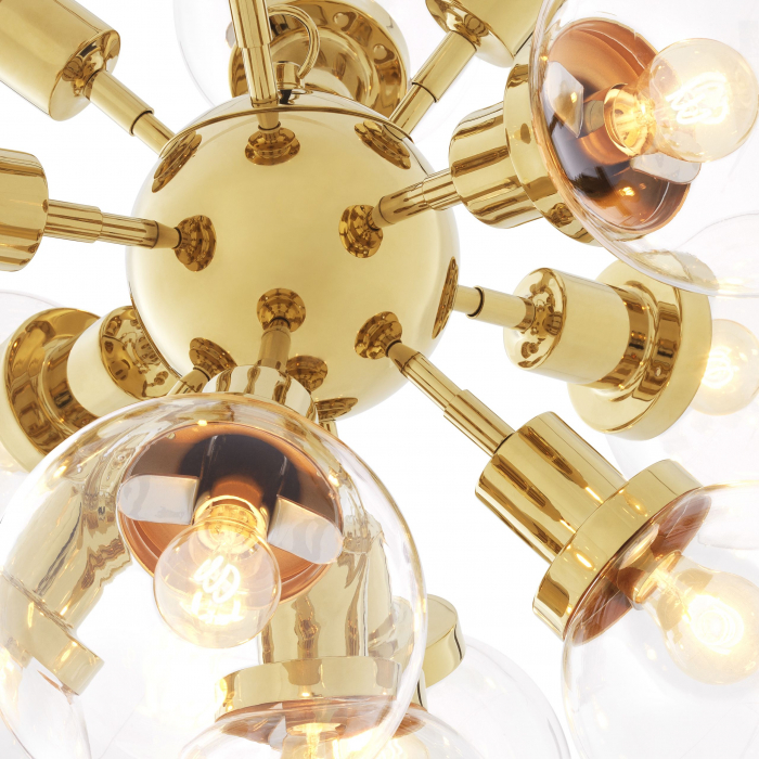 Candelabru de lux auriu Ludlow Ø73 cm globuri transparente sticla | Eichholtz - 111325 [2]