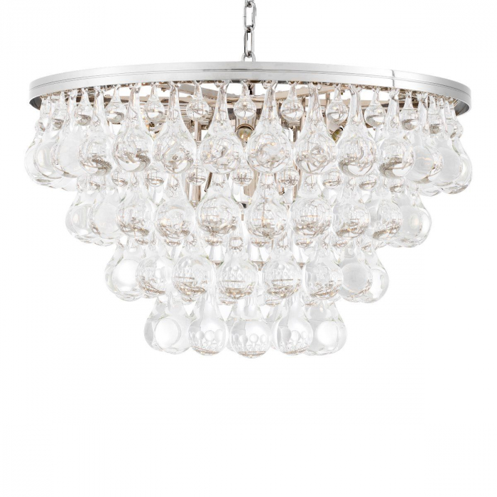 Candelabru de lux Bolzano Ø65 cm stil boutique chic stopi sticla transparenta/nichel | Eichholtz - 113964 [4]