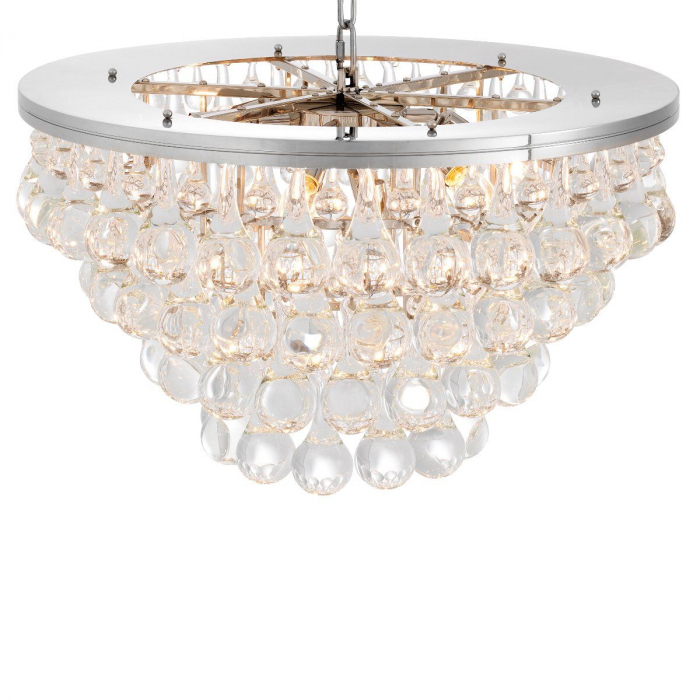 Candelabru de lux Bolzano Ø65 cm stil boutique chic stopi sticla transparenta/nichel | Eichholtz - 113964 [3]