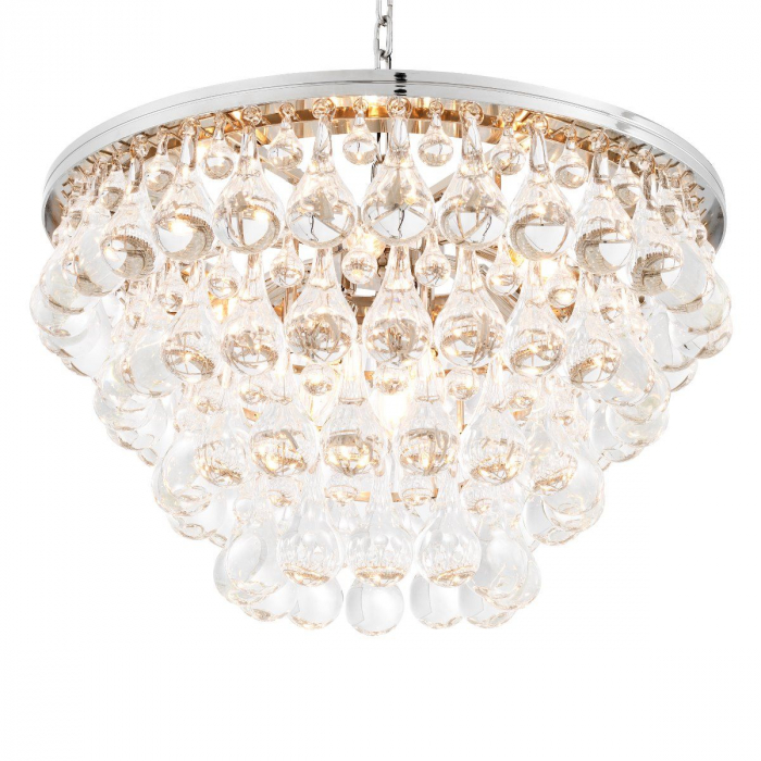 Candelabru de lux Bolzano Ø65 cm stil boutique chic stopi sticla transparenta/nichel | Eichholtz - 113964 [2]