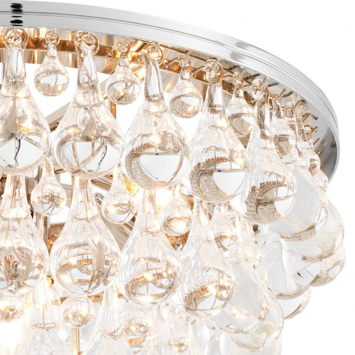 Candelabru de lux Bolzano Ø65 cm stil boutique chic stopi sticla transparenta/nichel | Eichholtz - 113964 [5]