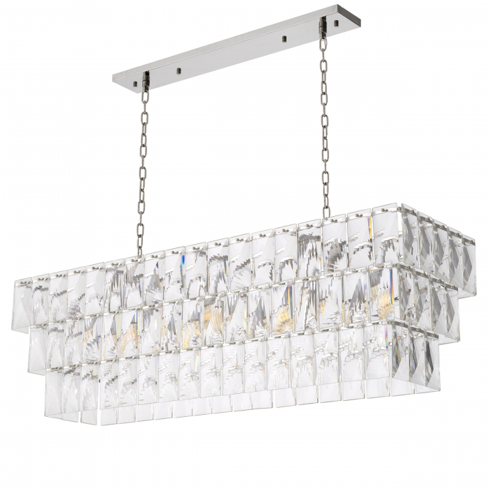  Candelabru Amazone dreptunghiular cu sticlă de cristal clar 115384 EICHHOLTZ [2]