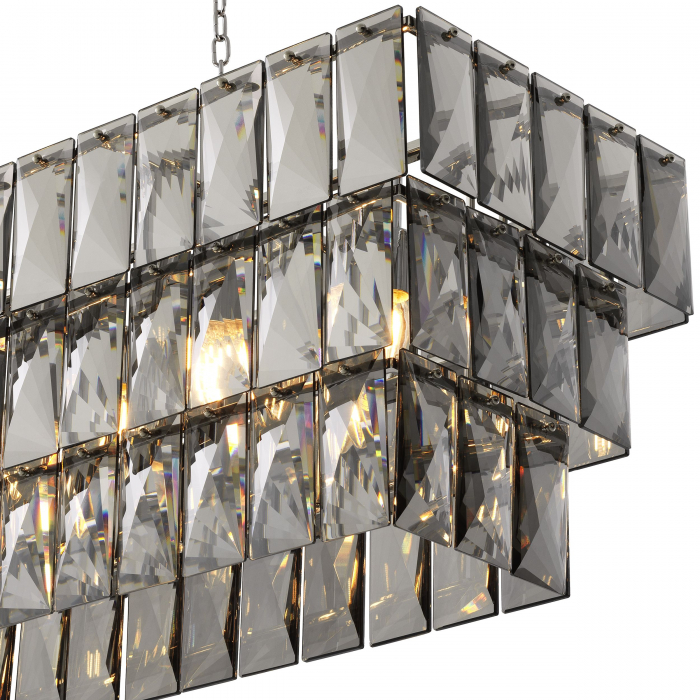   Candelabru Amazone dreptunghiular incluzând sticlă de cristal fumurie 115383 EICHHOLTZ [4]