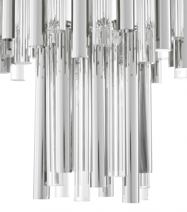 Candelabru de lux nichel Gigi L Ø57x88 cm metal si sticla transparenta | Eichholtz - 111531 [3]