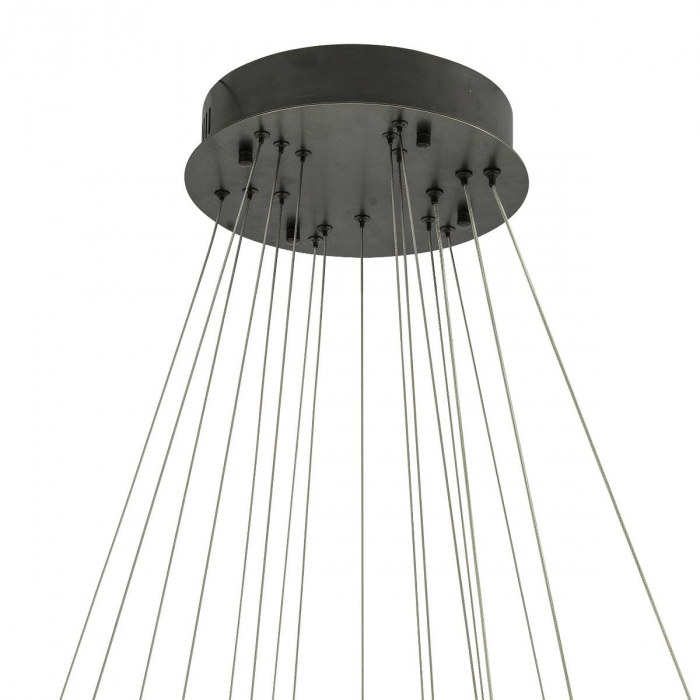 Candelabru de lux rotund negru Randall 3 inele cristale | Eichholtz - 113467 [7]