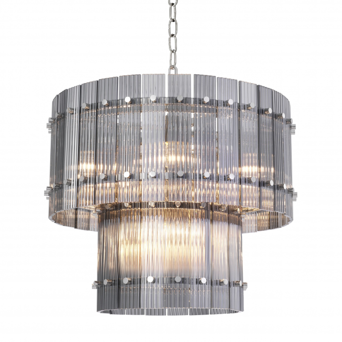 Candelabru de lux Ruby S Ø57 cm sticla fumurie, nichel | Eichholtz - 113985 [1]