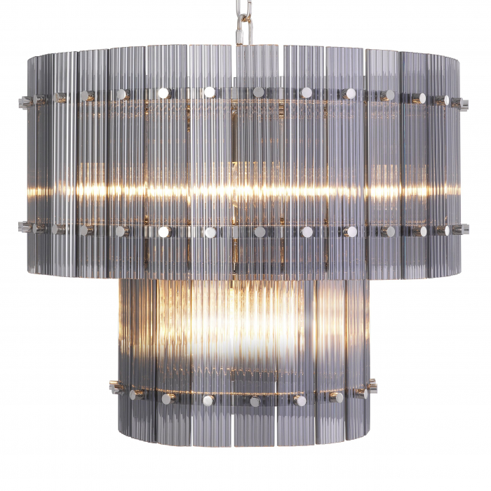 Candelabru de lux Ruby S Ø57 cm sticla fumurie, nichel | Eichholtz - 113985 [3]