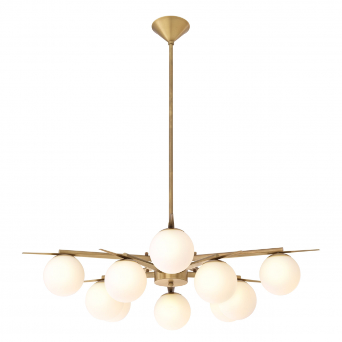 Candelabru de lux Venezia Ø90 cm alama vintage, 10 globuri albe sticla | Eichholtz - 113073 [2]