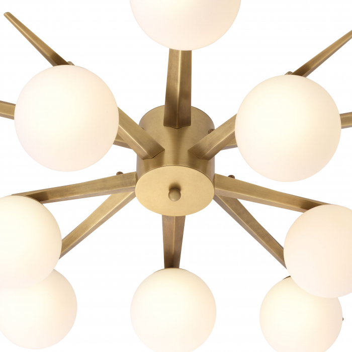 Candelabru de lux Venezia Ø90 cm alama vintage, 10 globuri albe sticla | Eichholtz - 113073 [5]