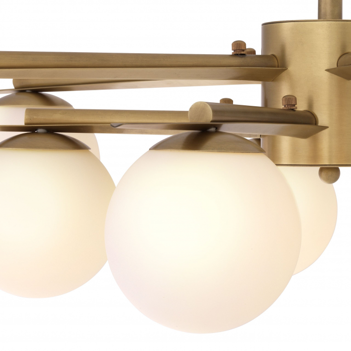Candelabru de lux Venezia Ø90 cm alama vintage, 10 globuri albe sticla | Eichholtz - 113073 [6]