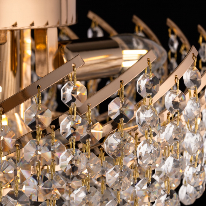 Candelabru Karolina DIA120-06-G, 6xE27, auriu+transparent, IP20, Maytoni [7]