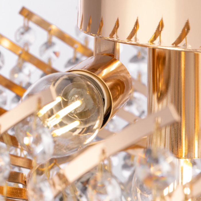 Candelabru Karolina DIA120-06-G, 6xE27, auriu+transparent, IP20, Maytoni [4]