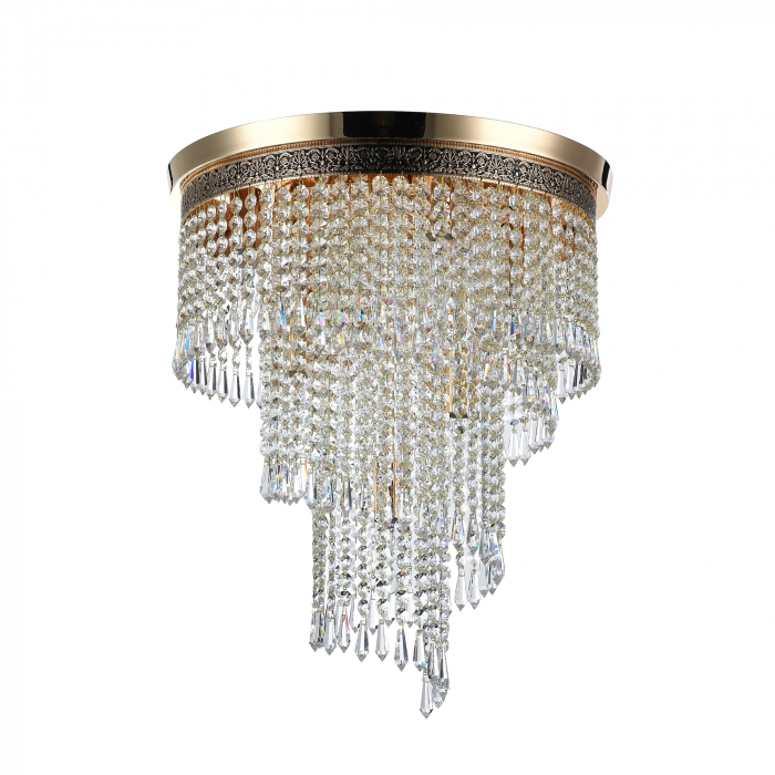 Candelabru Cascade DIA522-CL-07-G, 7xE14, auriu+transparent, IP20, Maytoni [3]
