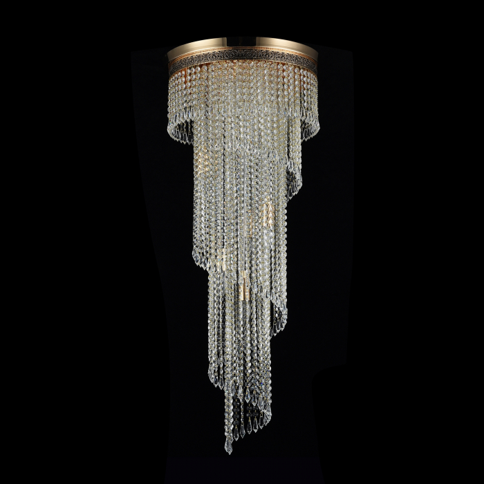 Candelabru Cascade DIA522-CL-12-G, 12xE14, auriu+transparent, IP20, Maytoni [4]