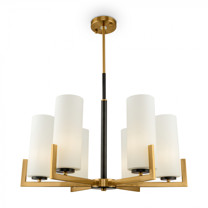 Candelabru Fortano MOD089PL-06BS, 6xE27, auriu+alb, IP20, Maytoni [1]