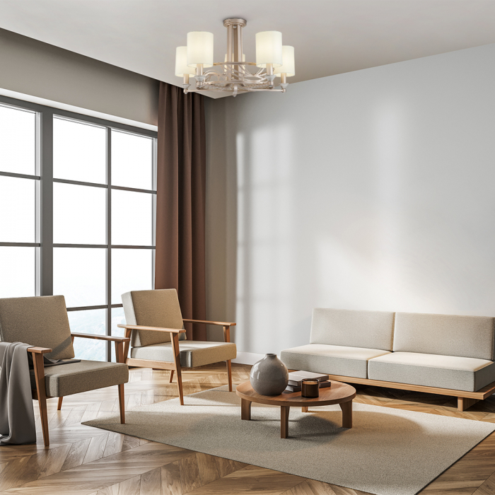 Candelabru Vittoria H004CL-05BG, 5xE14, crem+alb, IP20, Maytoni [2]