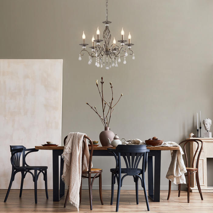 Candelabru Grace RC247-PL-06-R, 6xE14, arama+bej, IP20, Maytoni [2]