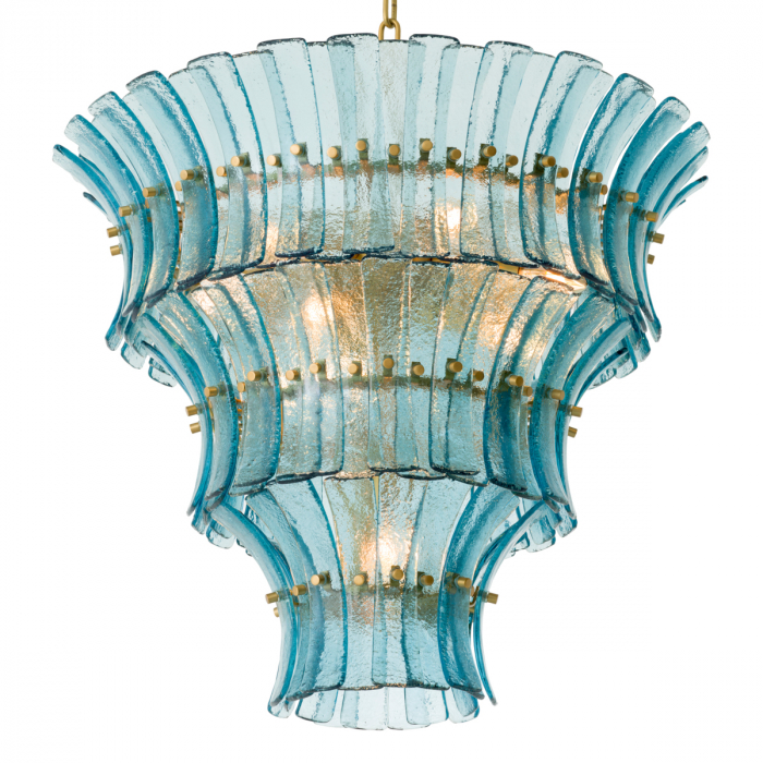   Candelabru Toscano din sticlă albastră 118316 EICHHOLTZ [1]
