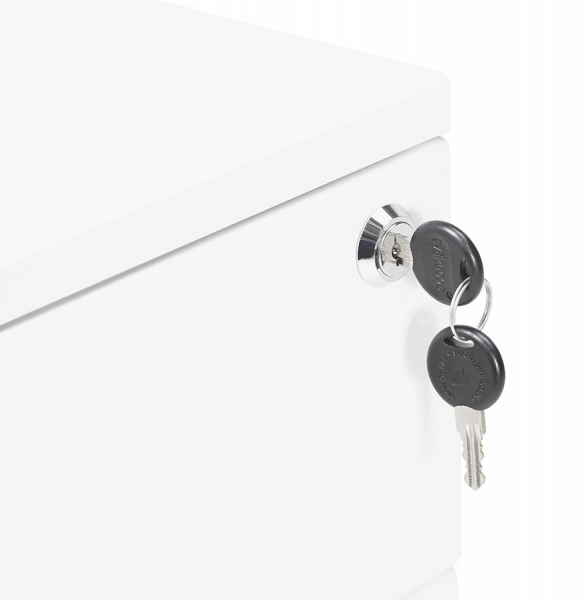 Casetiera alba metal cu 3 sertare OFFICIO 40x52 cm cu incuietoare, OA00130WH - Kokoon [10]