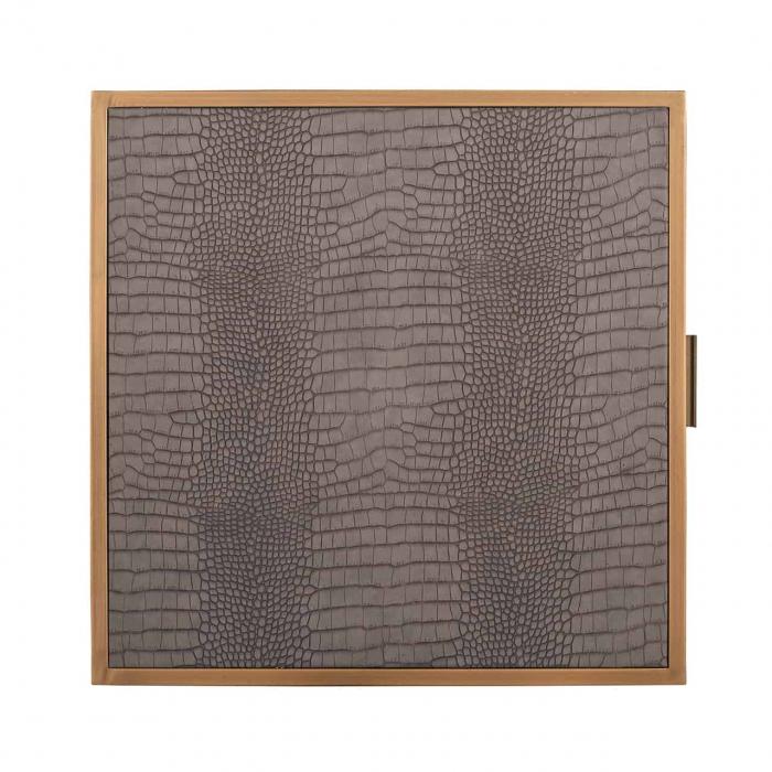 Casetiera cu sertare gri Juho 50x60 cm piele vegana (PU), design lux, 7534 - Richmond Interiors [3]