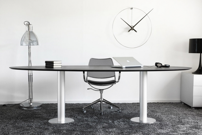 Ceas de perete elegant crom/auriu New Anda Ø 70 cm, metal si lemn, NADN - NOMON [7]
