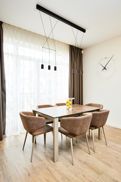 Ceas de perete elegant crom/auriu New Anda Ø 70 cm, metal si lemn, NADN - NOMON [5]