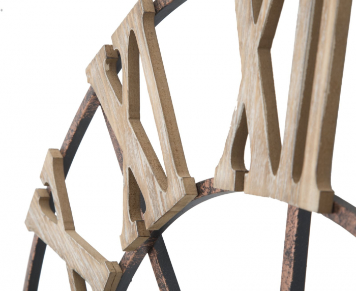 Ceas de perete Jons design industrial Ø 63,5/71.5X4 cm, metal/MDF [2]