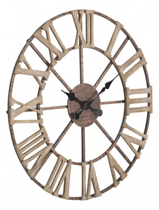 Ceas de perete Jons design industrial Ø 63,5/71.5X4 cm, metal/MDF [6]