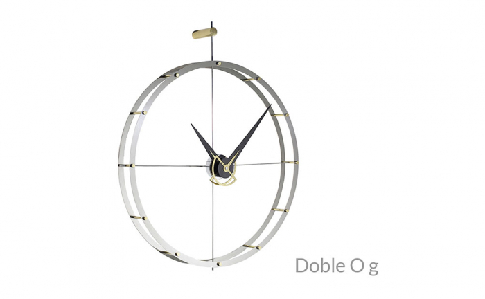 Ceas de perete lux diverse finisaje Doble O Ø 70 cm, lemn si metal, DON - NOMON [8]