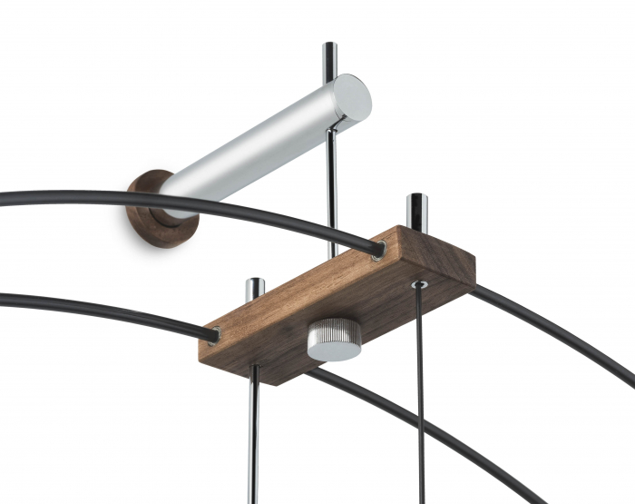 Ceas de perete lux elegant Barcelona Ø 90 cm, cu indicatoare lemn nuc lacuit, BAR - NOMON [5]
