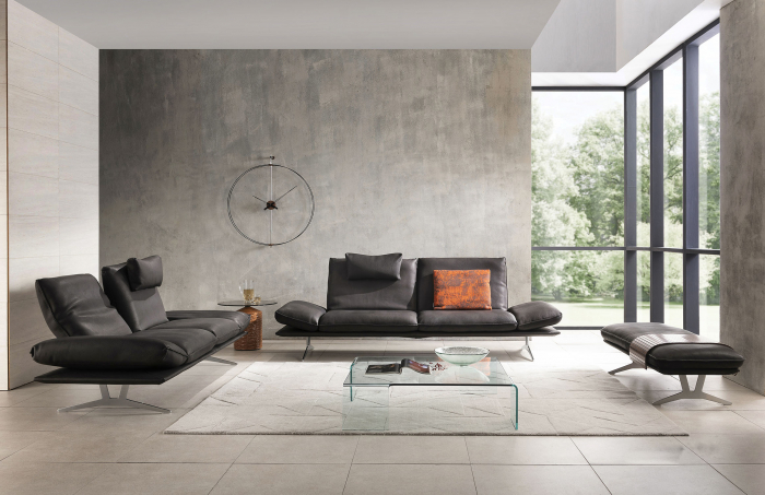 Ceas de perete lux elegant Barcelona Ø 90 cm, cu indicatoare lemn nuc lacuit, BAR - NOMON [3]